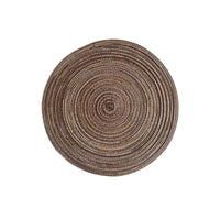 LISTINGOPT::kovosis::nordic-style-imitation-cotton-yarn-placemat-round-ramie-woven-coaster-insulation-dish-mat-household-anti-scald-mat::color-round-coffee-color