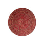 LISTINGOPT::kovosis::nordic-style-imitation-cotton-yarn-placemat-round-ramie-woven-coaster-insulation-dish-mat-household-anti-scald-mat::color-round-red