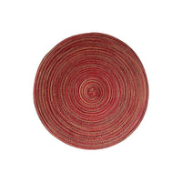 LISTINGOPT::kovosis::nordic-style-imitation-cotton-yarn-placemat-round-ramie-woven-coaster-insulation-dish-mat-household-anti-scald-mat::color-round-red