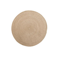 LISTINGOPT::kovosis::nordic-style-imitation-cotton-yarn-placemat-round-ramie-woven-coaster-insulation-dish-mat-household-anti-scald-mat::color-round-yellowish-brow