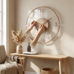 LISTINGOPT::kovosis::nordic-wooden-wall-clock-silent-minimalism::02-inuse