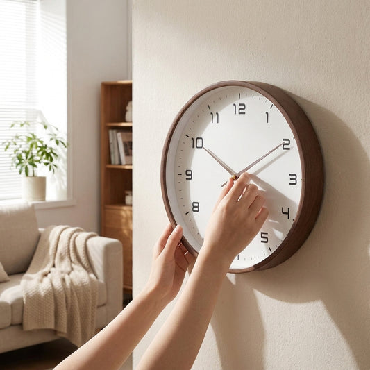 LISTINGOPT::kovosis::nordictime-calm-silent-wooden-wall-clock-with-scandinavian-design::02-inuse