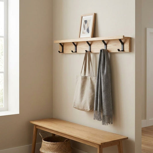 LISTINGOPT::kovosis::nordivo-wandgarderobe-mit-beweglichen-doppelhaken-skandinavisches-design-holz-aluminium-platzsparend-modern::01-hero