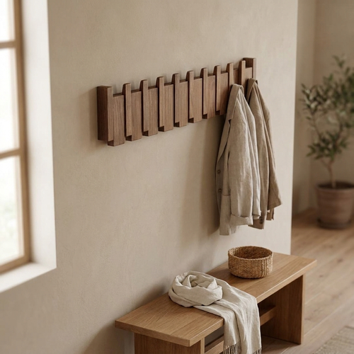 LISTINGOPT::kovosis::oak-piano-wall-coat-rack-with-foldaway-hooks::01-hero