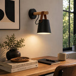 LISTINGOPT::kovosis::ocs-houten-led-wandlamp-met-hangende-kap::color-zwart