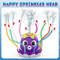 LISTINGOPT::kovosis::octopus-water-spray-sprinkler-for-kids-outdoor-sprinklers-summer-octopuses-toys-with-8-wiggle-tubes-and-2-hose-clamps::color-purple