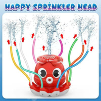 LISTINGOPT::kovosis::octopus-water-spray-sprinkler-for-kids-outdoor-sprinklers-summer-octopuses-toys-with-8-wiggle-tubes-and-2-hose-clamps::color-red
