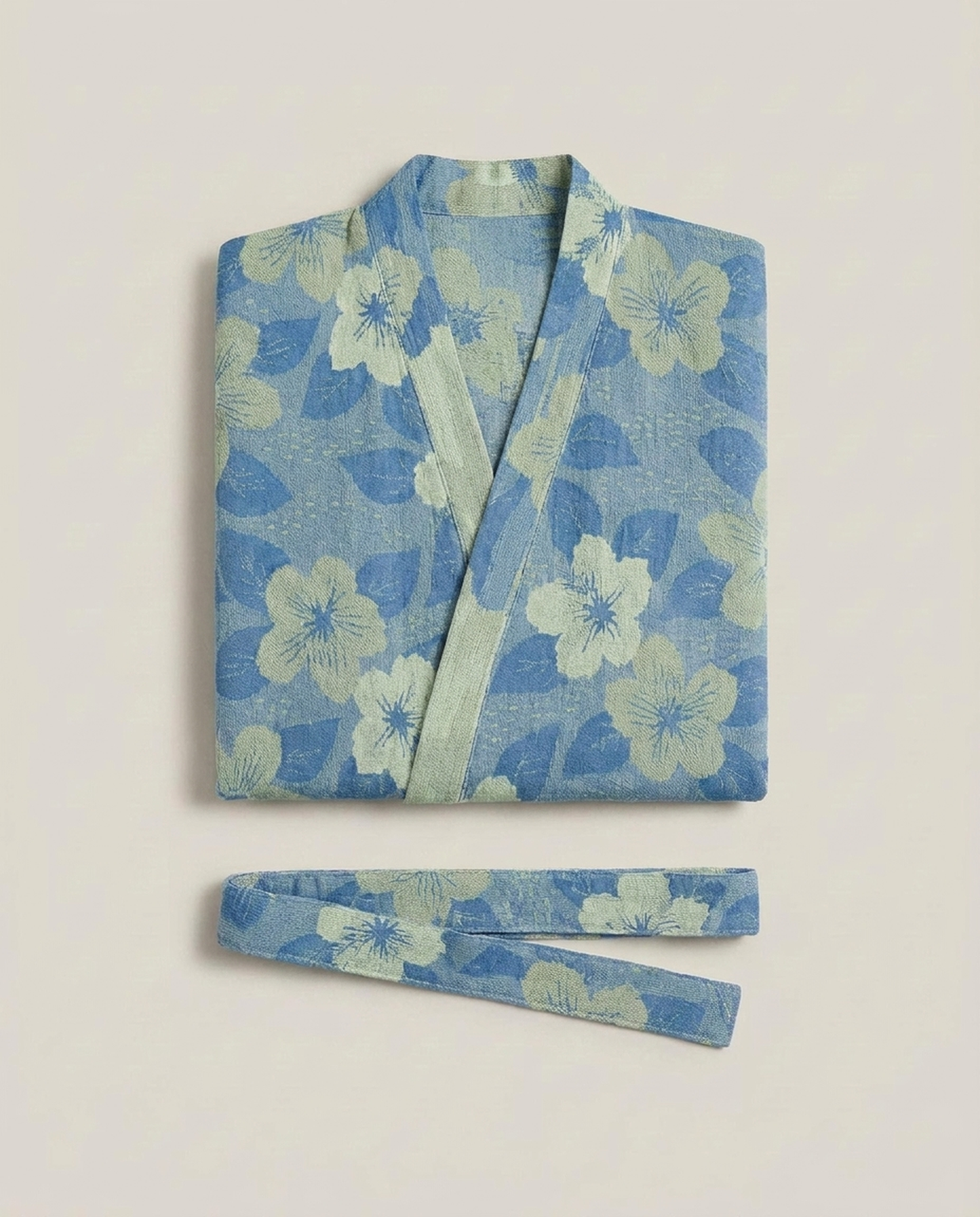 LISTINGOPT::kovosis::organic-cotton-kimono-bathrobe-for-airy-comfort::color-blue---light-green