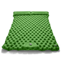LISTINGOPT::kovosis::outdoor-camping-double-inflatable-mattress-extra-wide-sleeping-pad-ultralight-folding-bed-sleeping-mat-car-travel-mat::color-army-green
