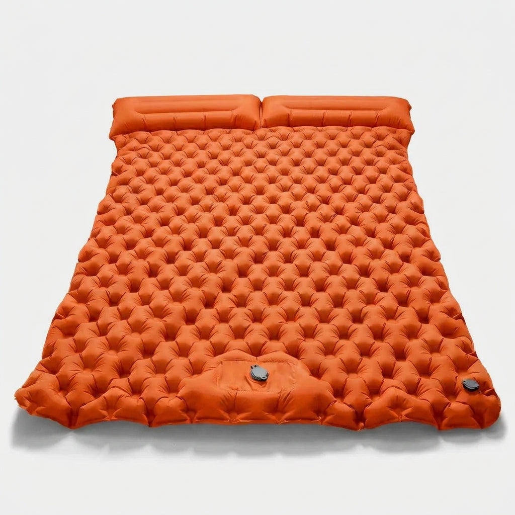 LISTINGOPT::kovosis::outdoor-camping-double-inflatable-mattress-extra-wide-sleeping-pad-ultralight-folding-bed-sleeping-mat-car-travel-mat::color-orange