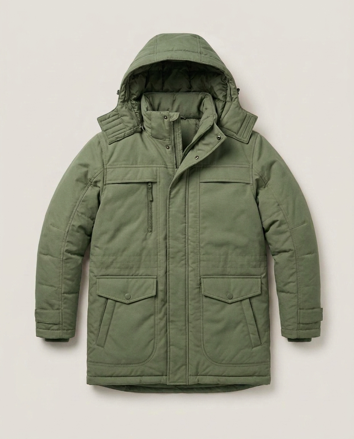 LISTINGOPT::kovosis::padded-parka-for-cold-weather-protection::color-green