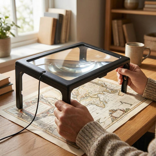 LISTINGOPT::kovosis::pageview-foldable-3x-magnifying-glass-with-led-light-designed-for-clear-and-comfortable-reading-support::02-inuse