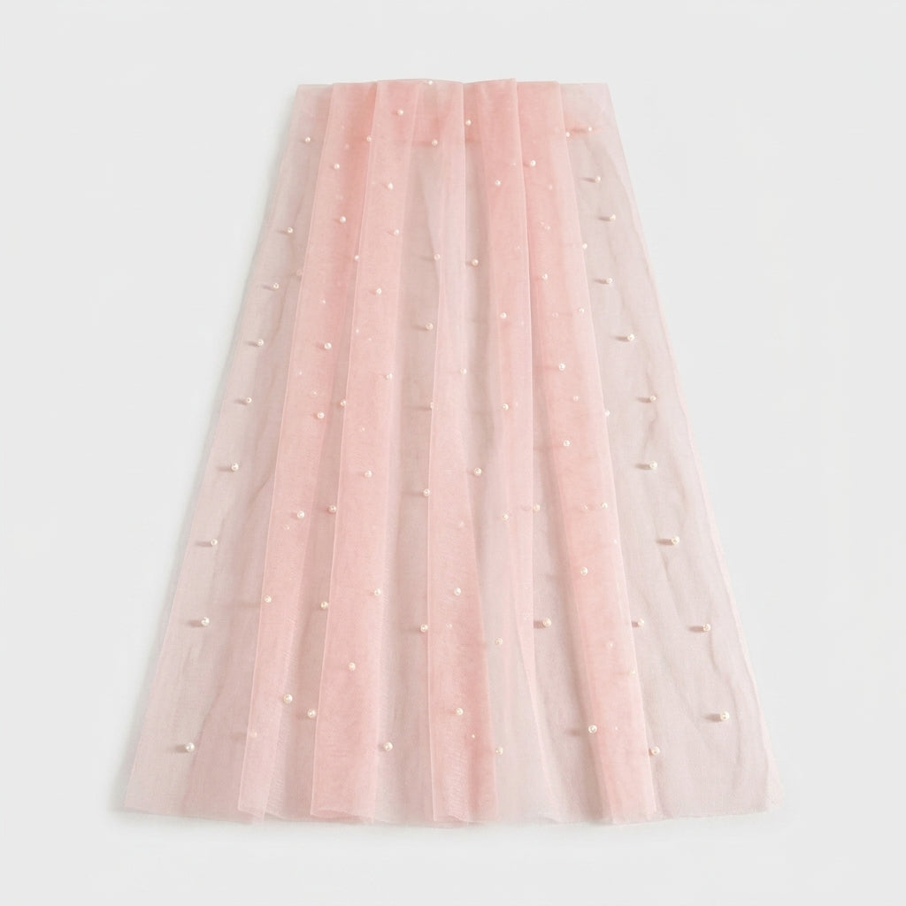 LISTINGOPT::kovosis::pink-gauze-table-runner-romantic-pearl-mesh-tablecloth-wedding-dinning-table-cover-decoration-birthday-baby-shower-party-decor::04-closeup