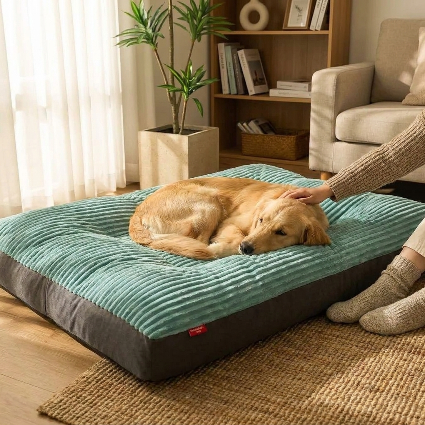 LISTINGOPT::kovosis::plush-nest-pet-bed-for-cozy-comfort::02-inuse