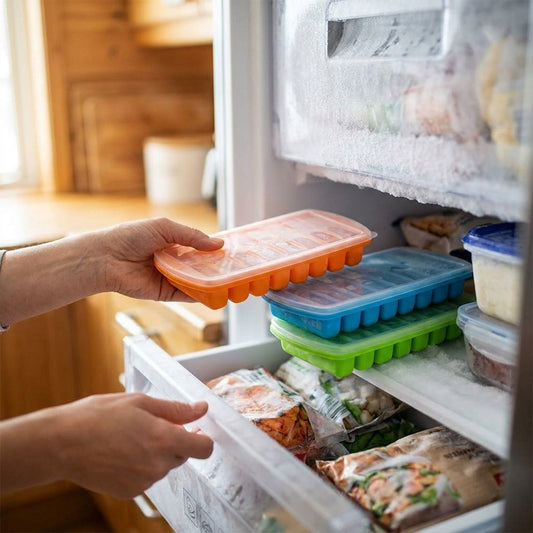 LISTINGOPT::kovosis::pop-out-plastic-ice-cube-tray-with-lid-reusable-ice-stick-tray-mold-for-water-and-sport-bottles::02-inuse