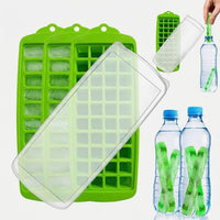 LISTINGOPT::kovosis::pop-out-plastic-ice-cube-tray-with-lid-reusable-ice-stick-tray-mold-for-water-and-sport-bottles::color-green