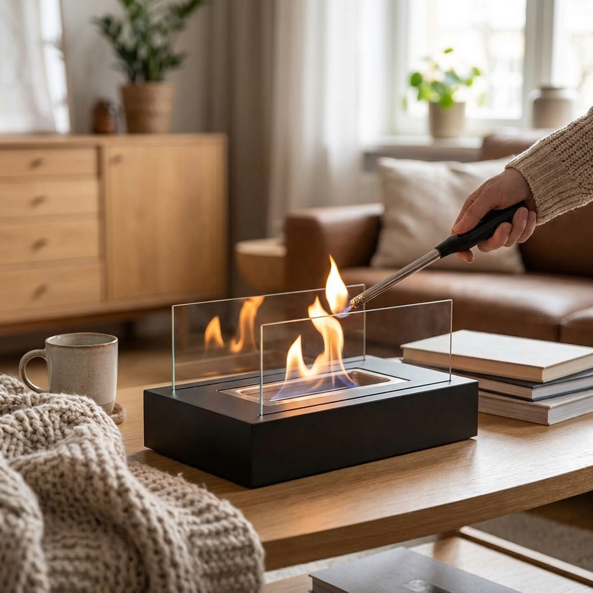LISTINGOPT::kovosis::portable-bioethanol-table-fireplace-sculptural-ambiance::02-inuse