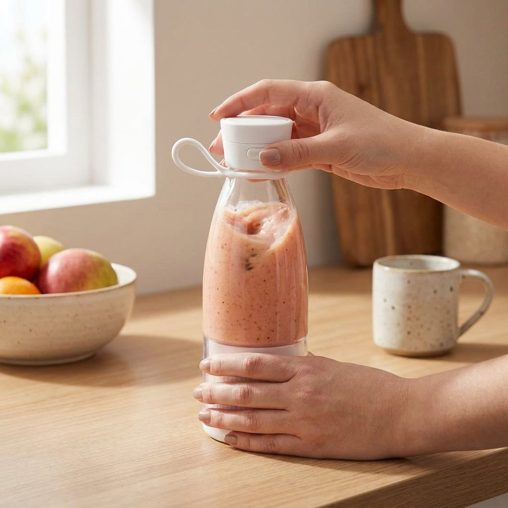 LISTINGOPT::kovosis::portable-blender-bottle-usb-rechargeable-6-blade::02-inuse