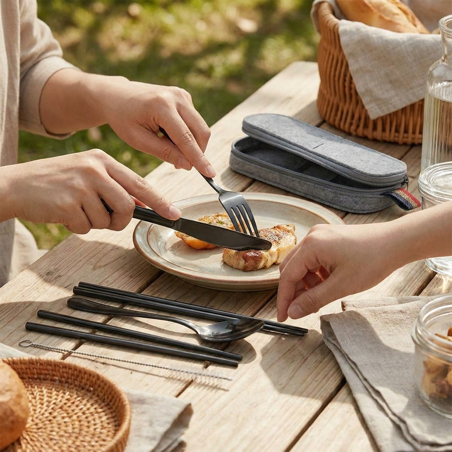 LISTINGOPT::kovosis::portable-cutlery-set-for-refined-dining-anywhere::02-inuse