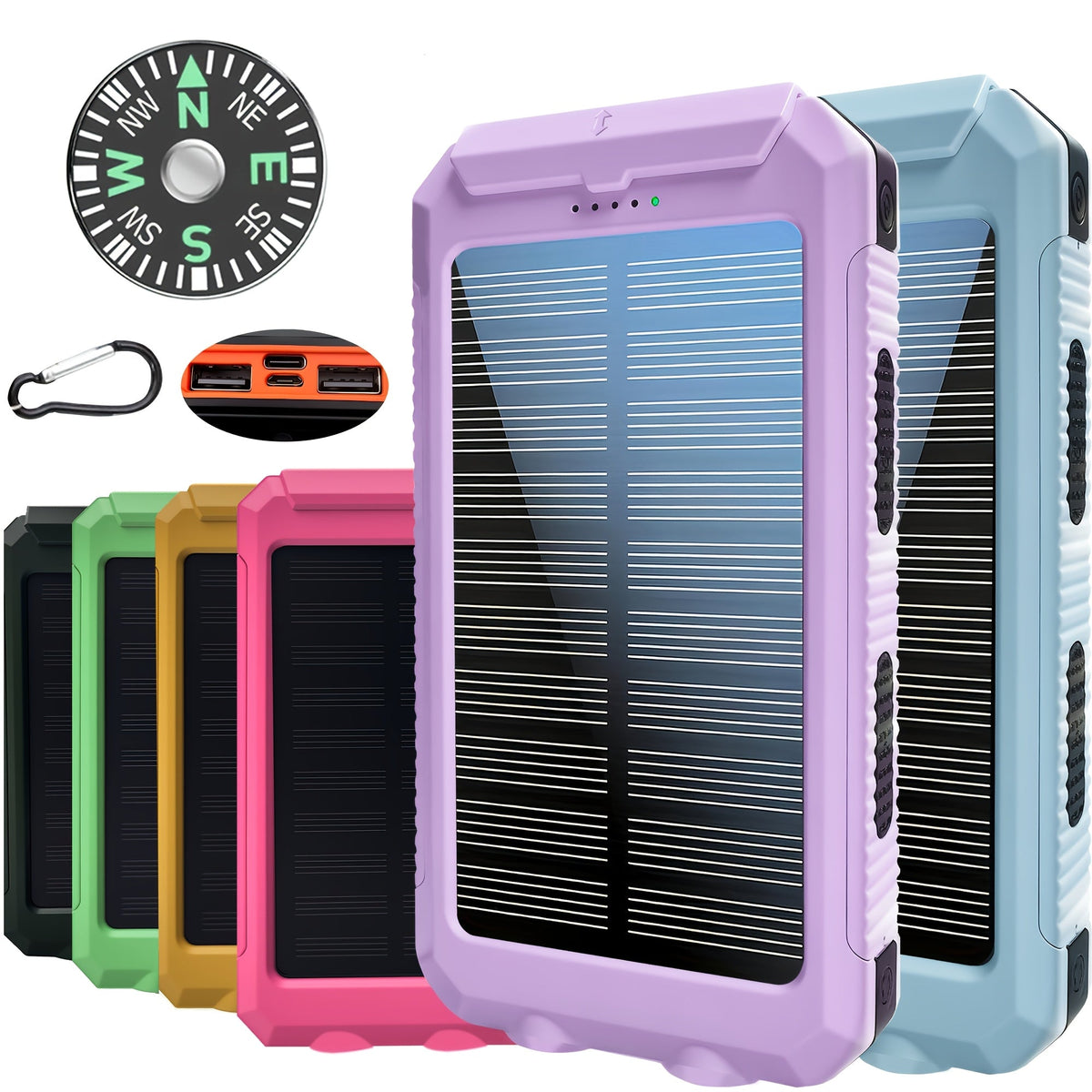 LISTINGOPT::kovosis::portable-solar-mobile-phone-charger-camping-external-battery-charger-for-mobile-phones-2-usb-led-flashlights-with-compass-for-outdoor-activities-20000mah40000mah-portable-solar-power-bank::04-closeup