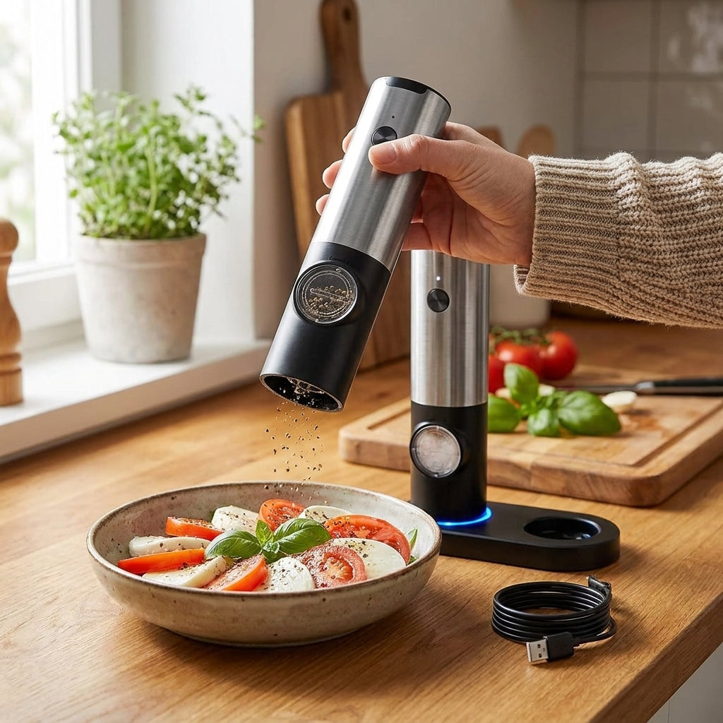 LISTINGOPT::kovosis::rechargeable-electric-salt-and-pepper-mill-set::02-inuse
