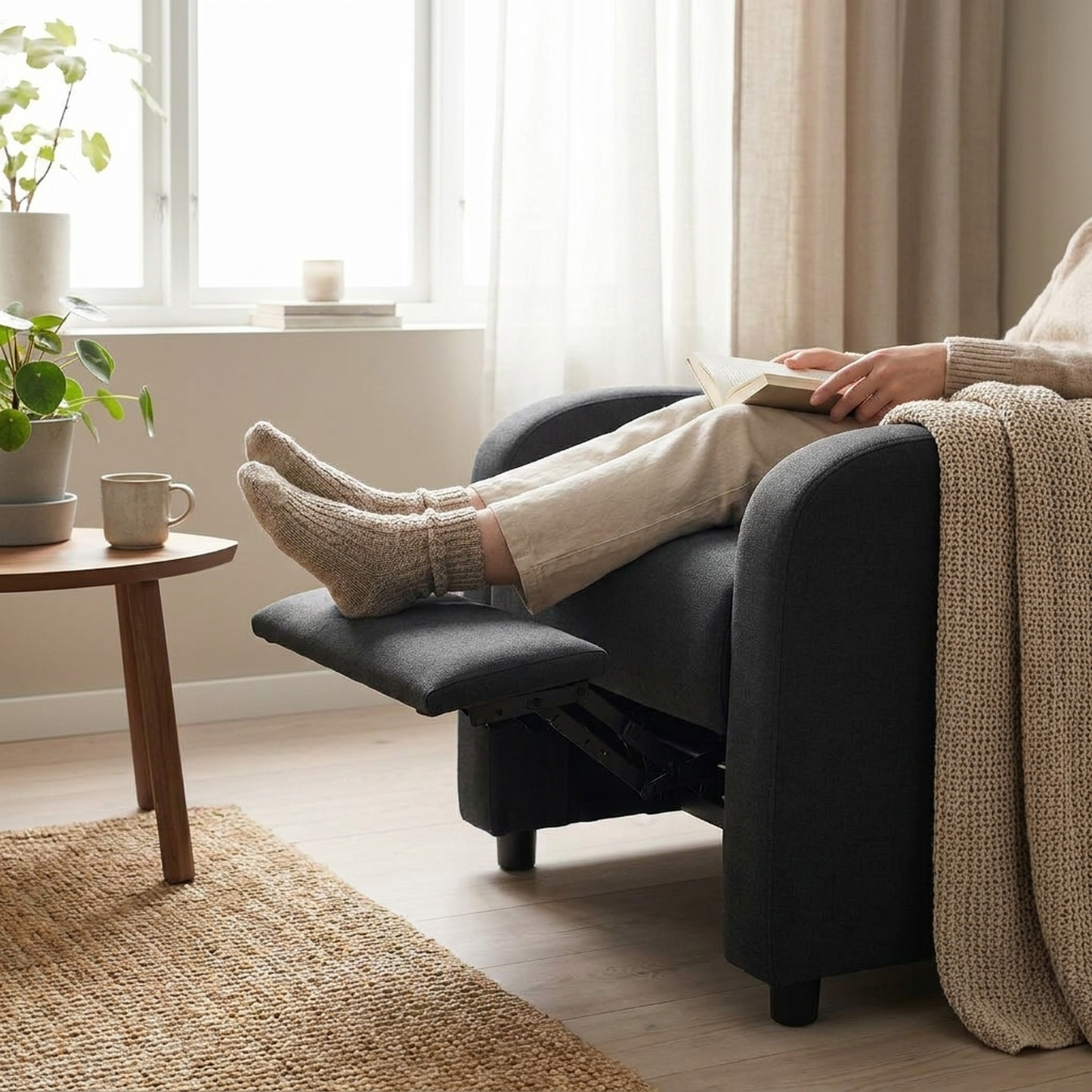 LISTINGOPT::kovosis::reclining-armchair-with-footrest-for-full-body-comfort::02-inuse