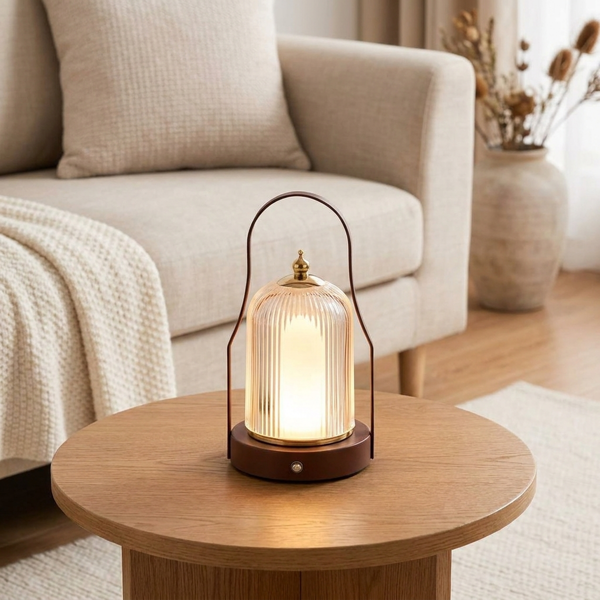 LISTINGOPT::kovosis::ribbed-glass-led-lantern-for-soft-atmosphere::01-hero