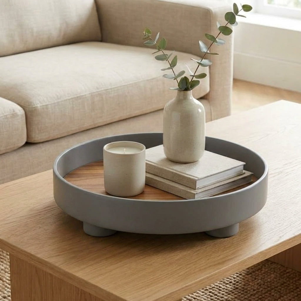 LISTINGOPT::kovosis::rond-houten-dienblad-met-eiken-inleg-en-zwarte-opstaande-rand-voor-salontafel::color-grijs