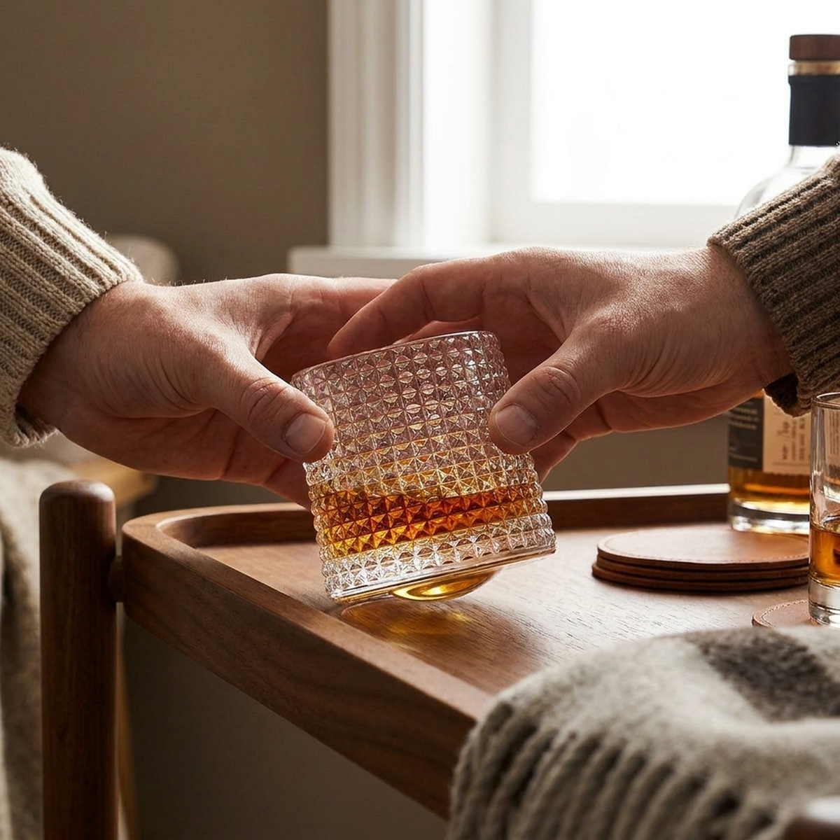 LISTINGOPT::kovosis::rotating-whiskey-glasses-for-refined-sipping::02-inuse
