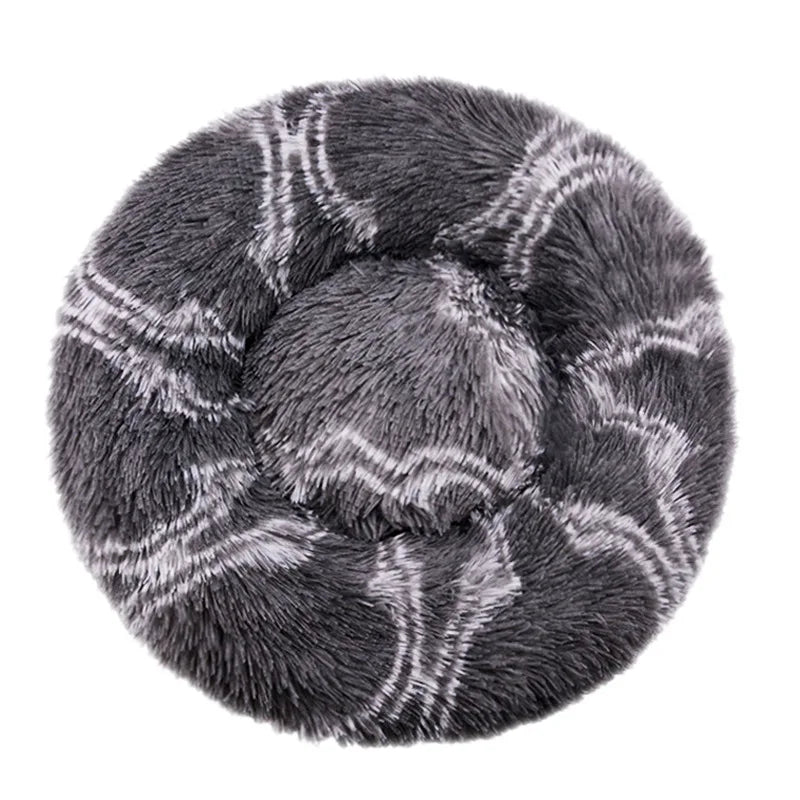 LISTINGOPT::kovosis::round-dog-bed-winter-warm-cat-bed-plush-basket-for-dog-washable-pet-bed-for-small-medium-large-dog-sofa-cat::color-grey-grid