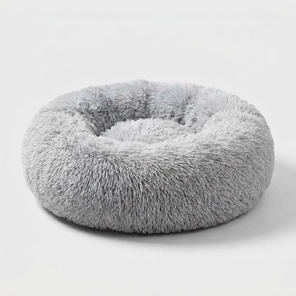 LISTINGOPT::kovosis::round-dog-bed-winter-warm-cat-bed-plush-basket-for-dog-washable-pet-bed-for-small-medium-large-dog-sofa-cat::color-light-gray