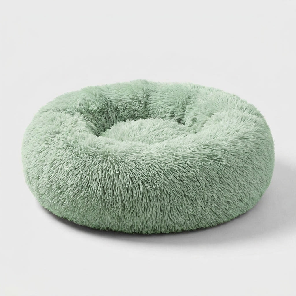LISTINGOPT::kovosis::round-dog-bed-winter-warm-cat-bed-plush-basket-for-dog-washable-pet-bed-for-small-medium-large-dog-sofa-cat::color-light-green