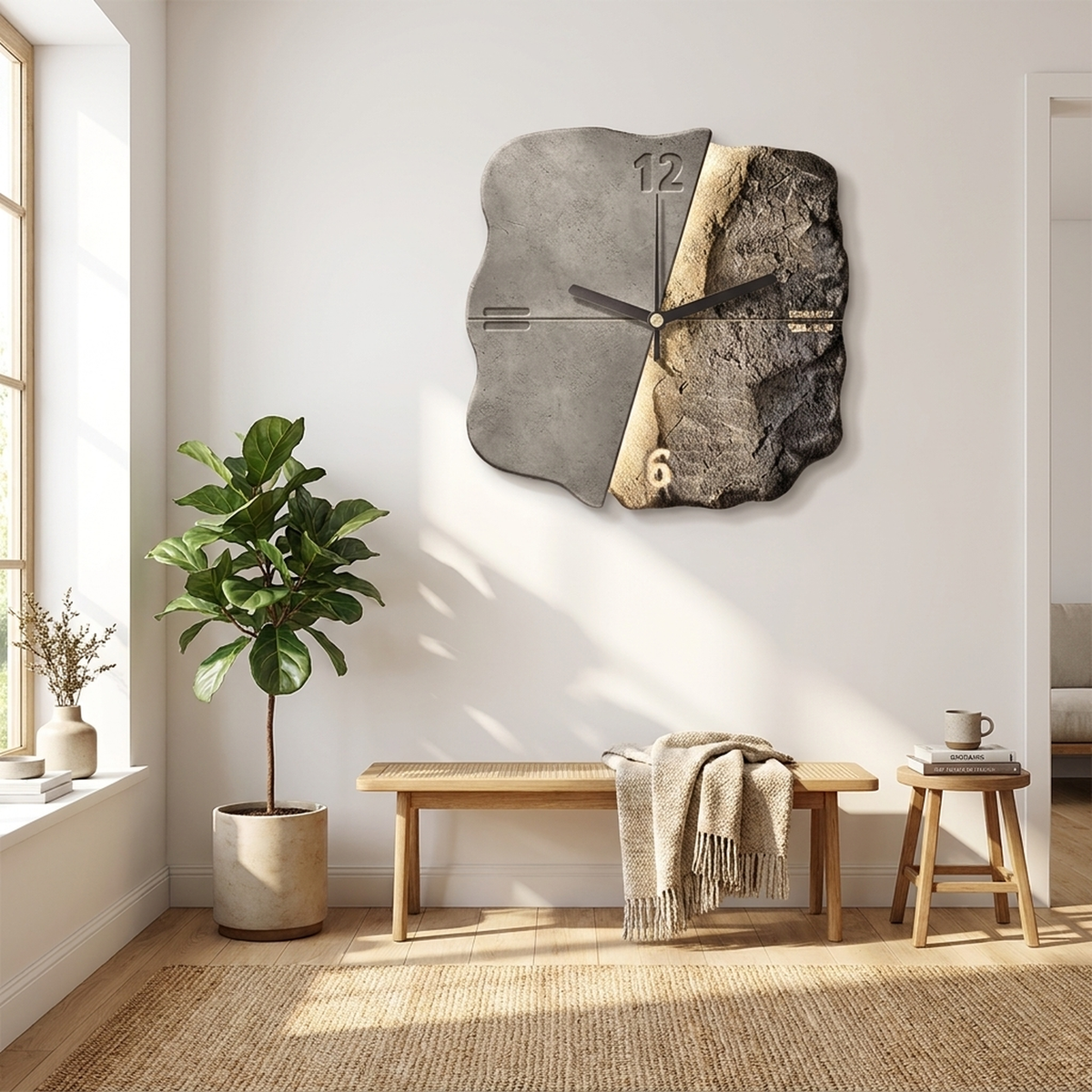 LISTINGOPT::kovosis::sandstone-relief-wall-clock-silent-statement-piece::03-lifestyle