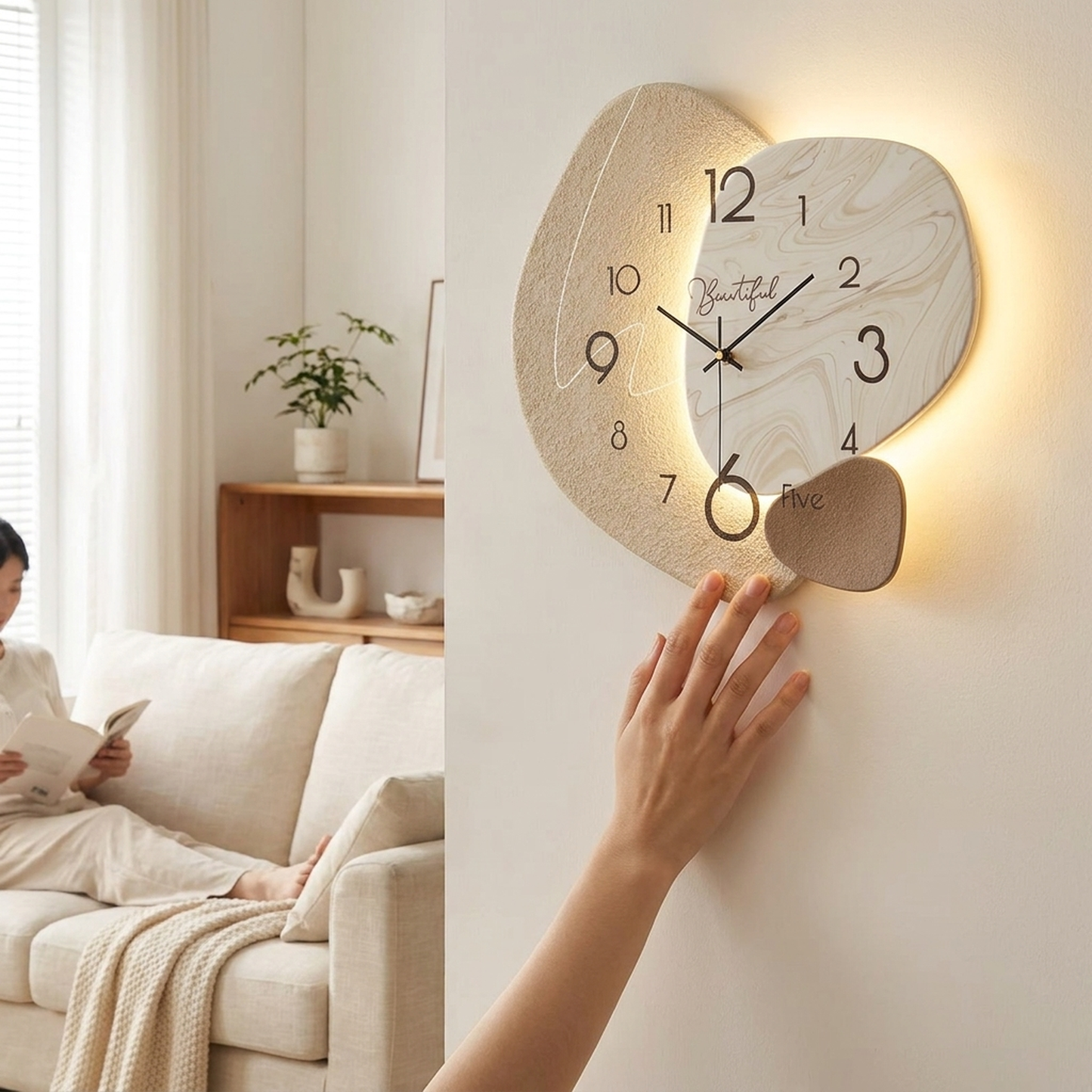 LISTINGOPT::kovosis::scandinavian-wall-clock-with-silent-movement::02-inuse