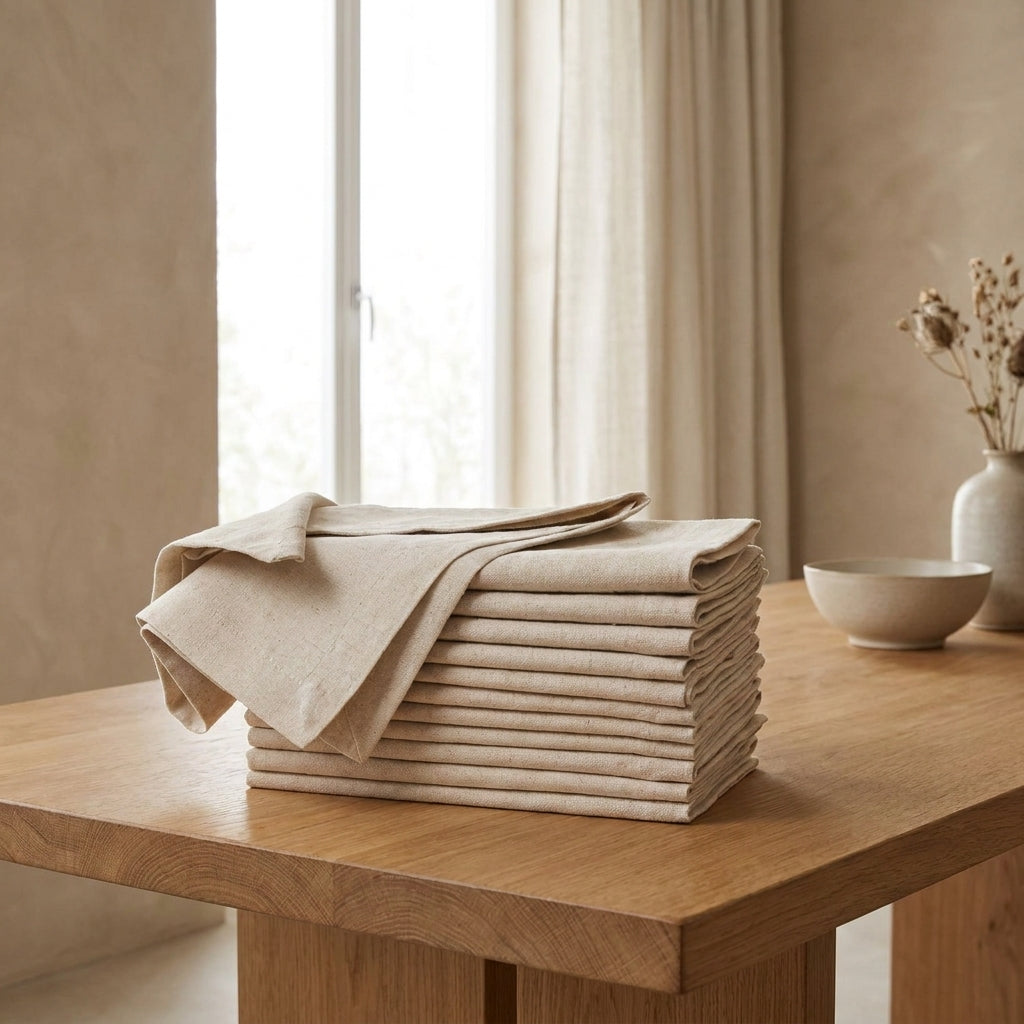 LISTINGOPT::kovosis::set-of-12-linen-flax-cotton-cloth-dinner-napkin-natural-fabric-napkins-mitered-corners-wedding-napkins-dinner-napkins::01-hero