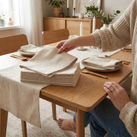 LISTINGOPT::kovosis::set-of-12-linen-flax-cotton-cloth-dinner-napkin-natural-fabric-napkins-mitered-corners-wedding-napkins-dinner-napkins::02-inuse