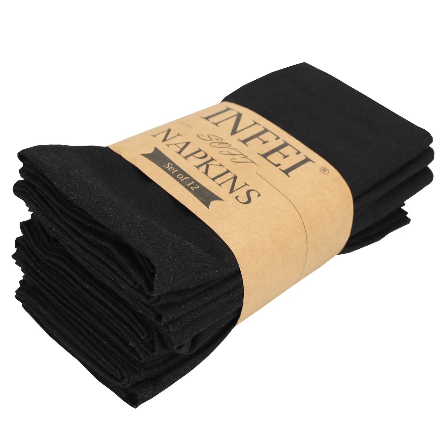 LISTINGOPT::kovosis::set-of-12-pcs-40x40cm-cotton-linen-blended-cloth-napkins-placemats-soft-dining-table-tea-towels-for-home-events-use::color-12-cj006-4040black