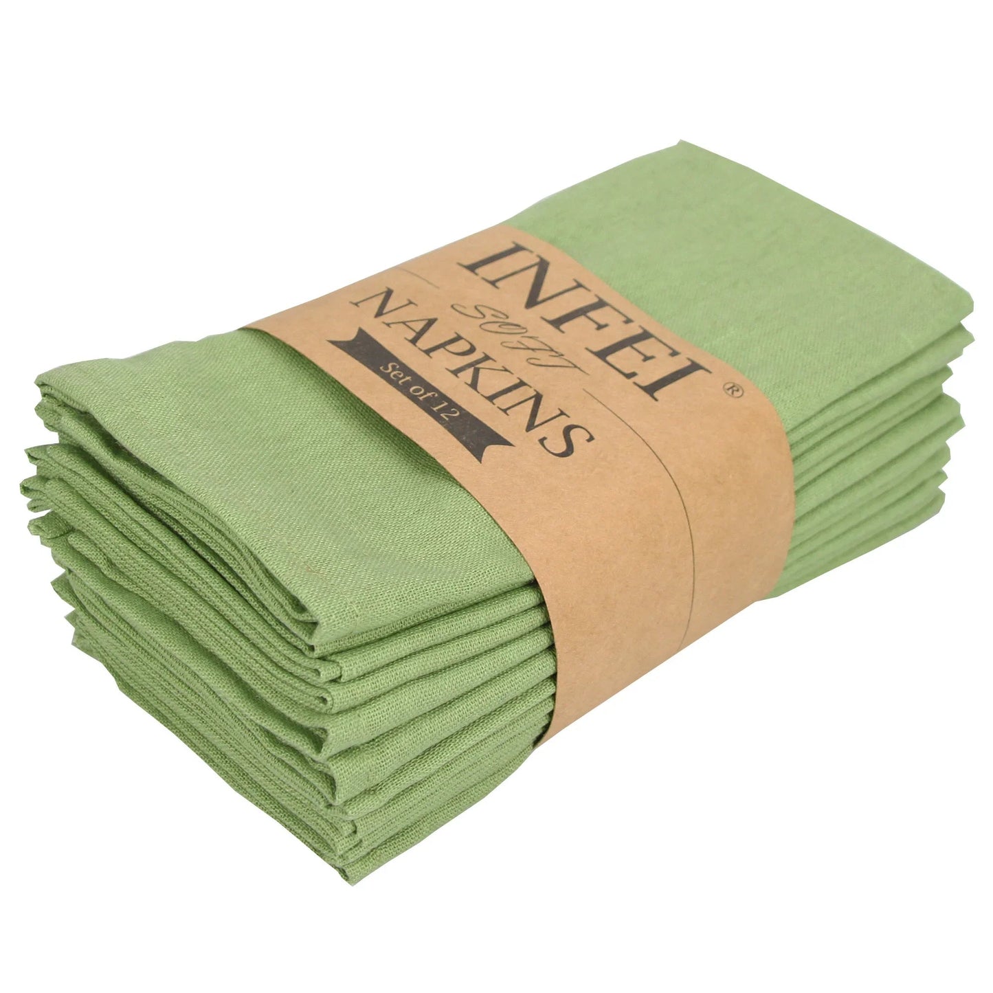 LISTINGOPT::kovosis::set-of-12-pcs-40x40cm-cotton-linen-blended-cloth-napkins-placemats-soft-dining-table-tea-towels-for-home-events-use::color-12-cj006-4040lime