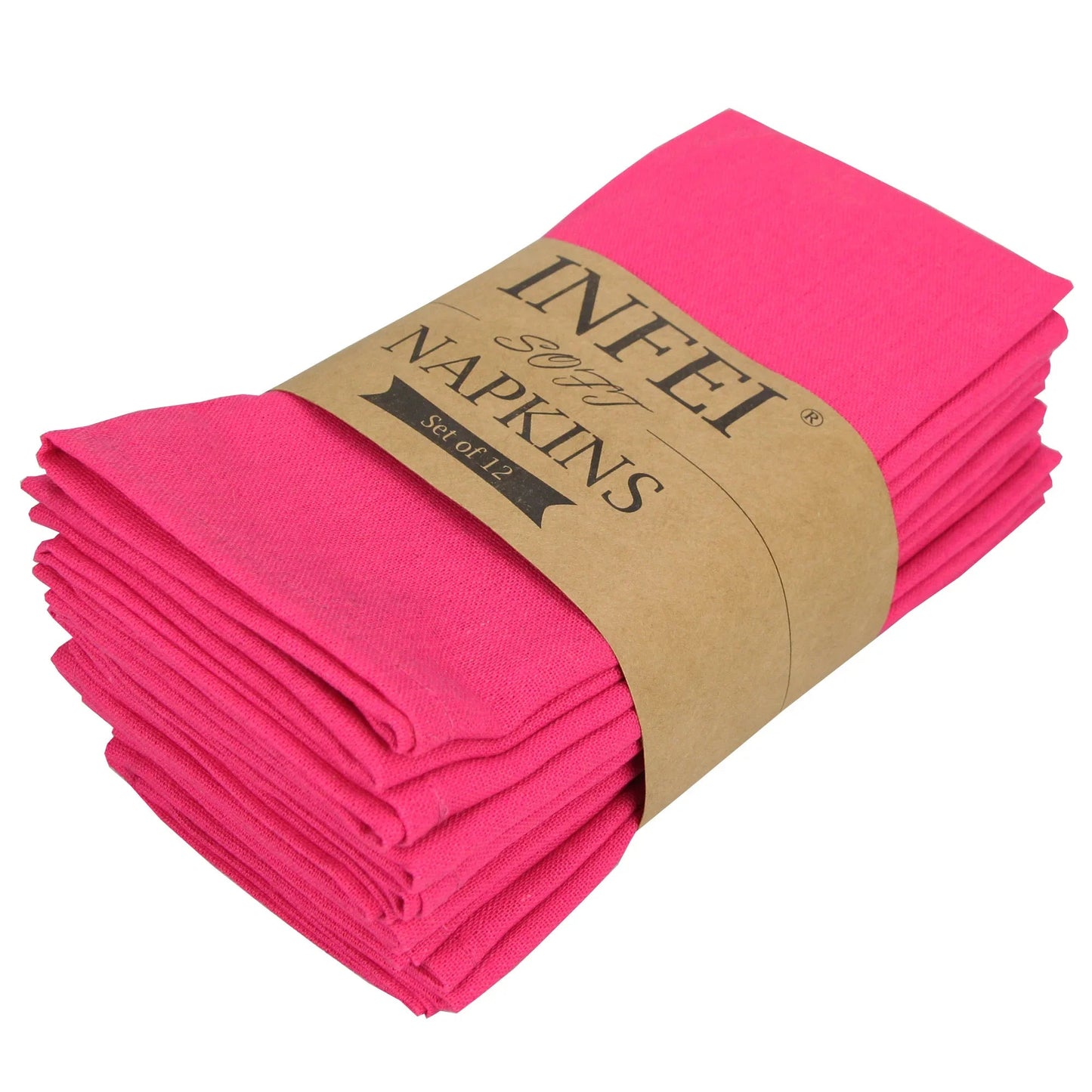 LISTINGOPT::kovosis::set-of-12-pcs-40x40cm-cotton-linen-blended-cloth-napkins-placemats-soft-dining-table-tea-towels-for-home-events-use::color-12-cj006-4040rosered