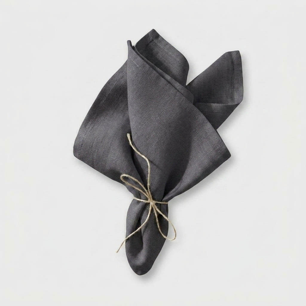 LISTINGOPT::kovosis::set-of-4-cloth-napkins-100-pure-linen-16x16inch-hemmed-dinner-napkins-easy-care-machine-washable-for-christmas-wedding-party::color-dark-grey