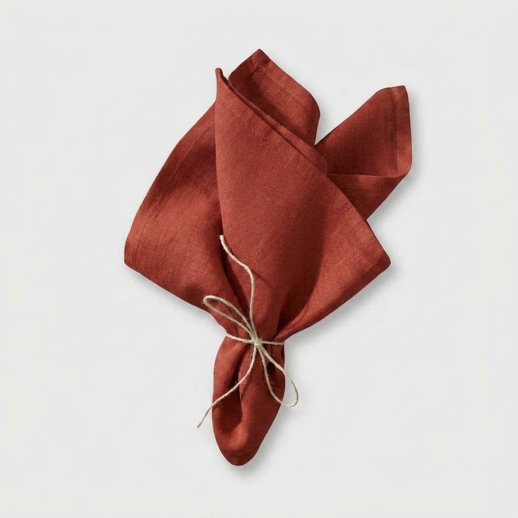 LISTINGOPT::kovosis::set-of-4-cloth-napkins-100-pure-linen-16x16inch-hemmed-dinner-napkins-easy-care-machine-washable-for-christmas-wedding-party::color-rust-red