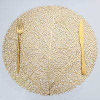 LISTINGOPT::kovosis::set-of-4-table-mat-leaf-golden-pvc-placemat-hollow-insulation-coaster-pads-table-bowl-home-christmas-modern-style-decor::color-gold