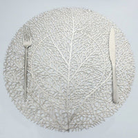 LISTINGOPT::kovosis::set-of-4-table-mat-leaf-golden-pvc-placemat-hollow-insulation-coaster-pads-table-bowl-home-christmas-modern-style-decor::color-silver