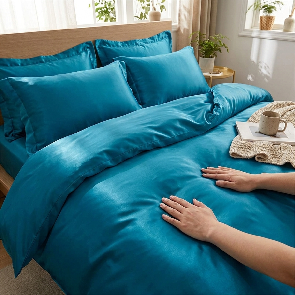 LISTINGOPT::kovosis::silk-bedding-set-for-serene-bedroom-elegance::02-inuse