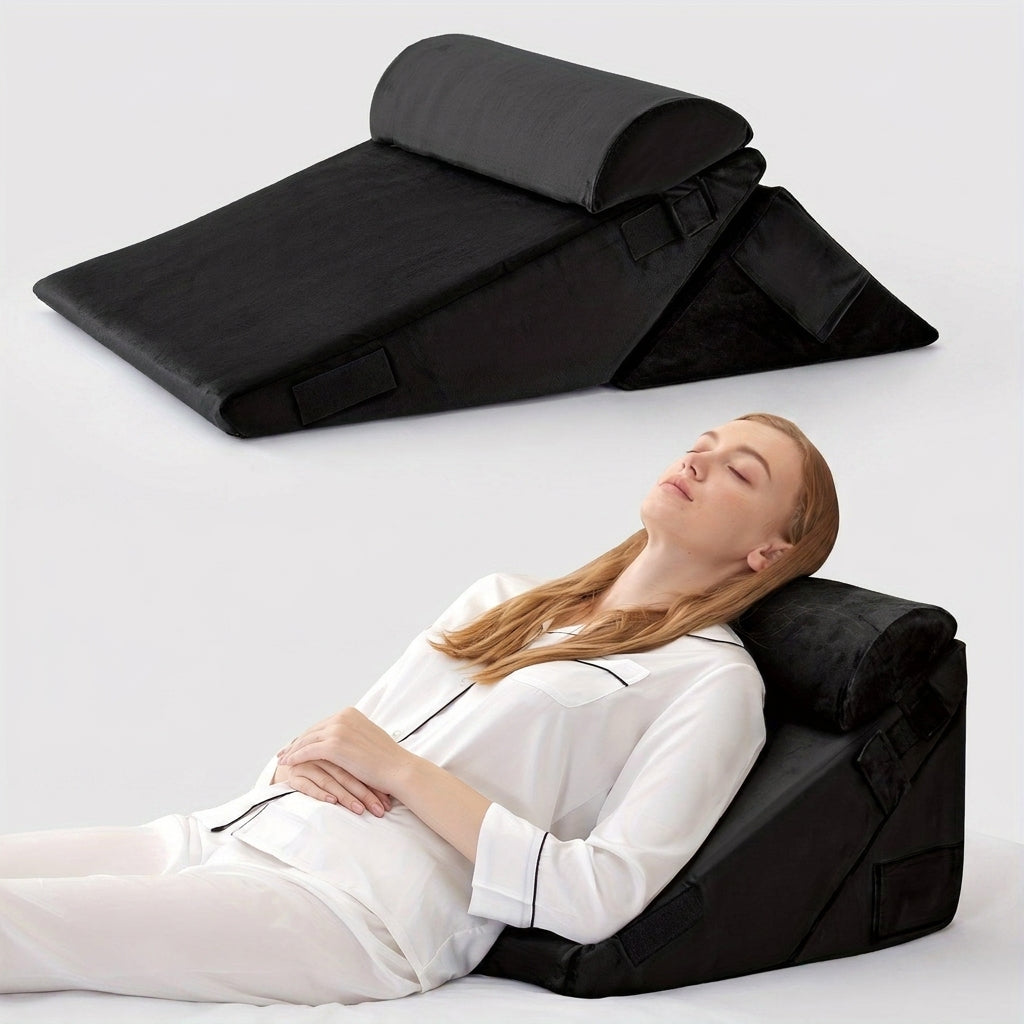 LISTINGOPT::kovosis::sleepluxe-adjustable-bed-wedge-pillow-for-comfort-support-leg-elevation::color-black