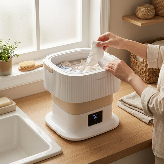 LISTINGOPT::kovosis::smart-foldable-11l-mini-washing-machine-portable-collapsible-washer-for-small-loads::02-inuse