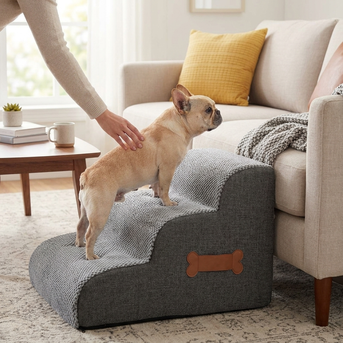 LISTINGOPT::kovosis::soft-foam-dog-stairs-for-joint-friendly-access::02-inuse