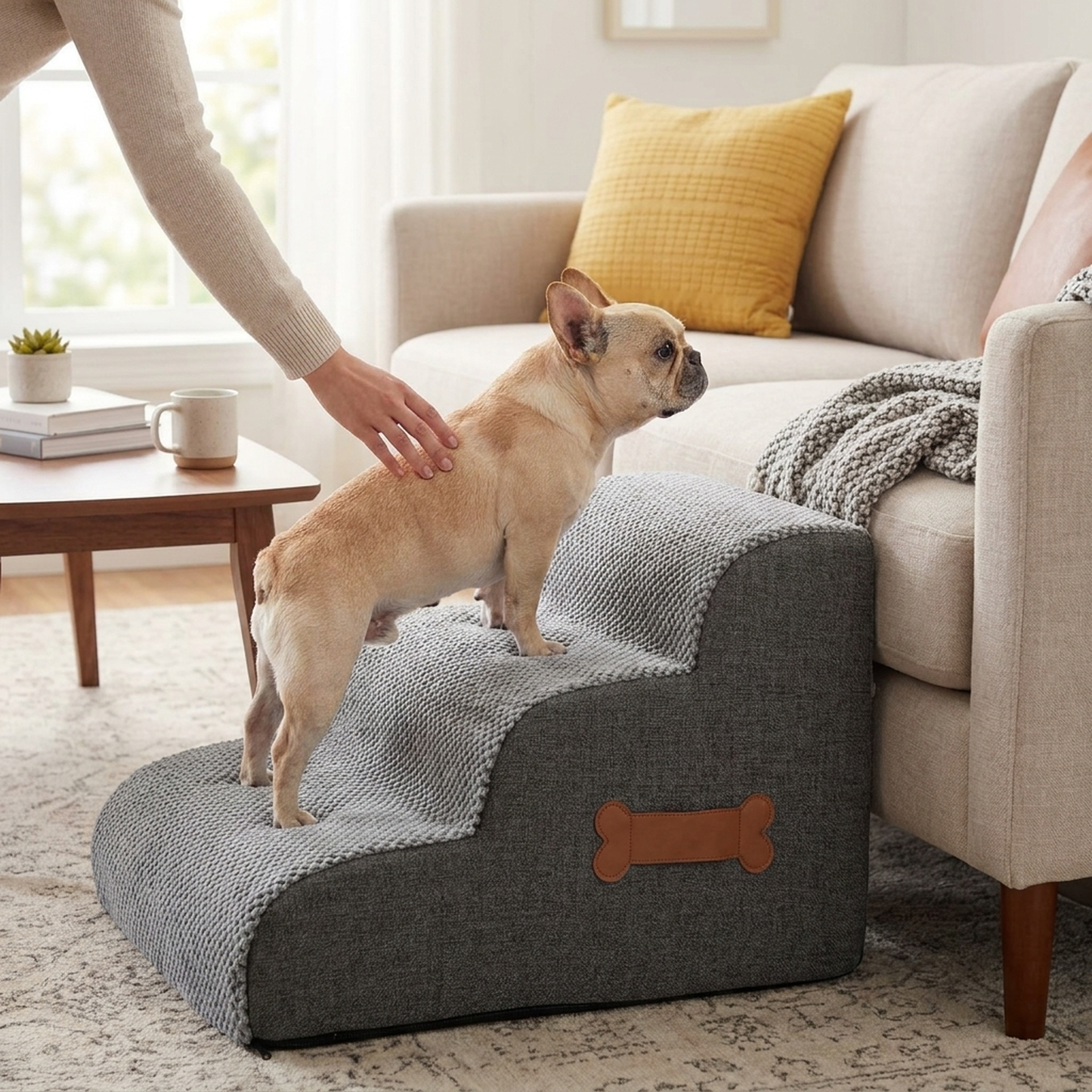 LISTINGOPT::kovosis::soft-foam-dog-stairs-for-joint-friendly-access::02-inuse