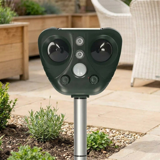 LISTINGOPT::kovosis::solar-ultrasonic-bird-repeller-outdoor-garden-yard-pest-control::01-hero