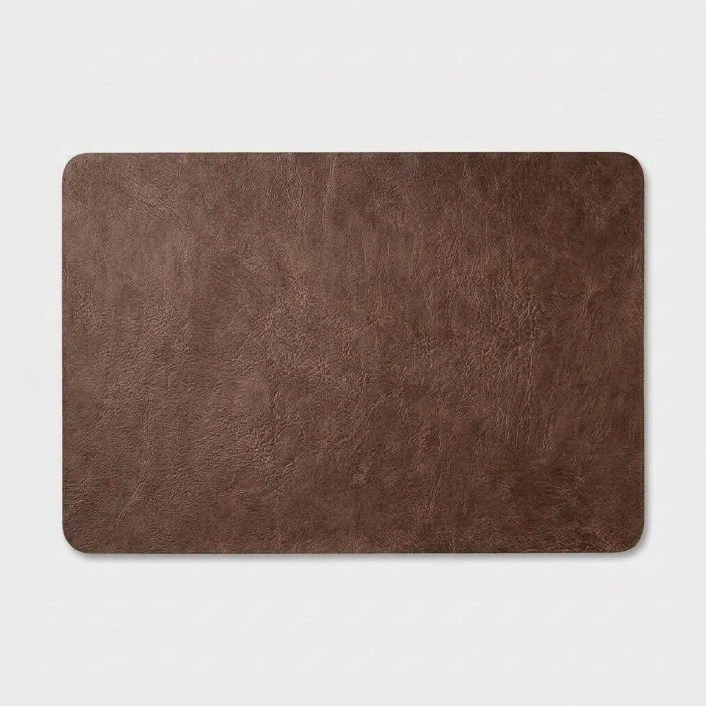 LISTINGOPT::kovosis::square-imitation-faux-leather-kitchen-dining-table-insulation-placematrestaurant-decoration-insulation-table-mat-146pcs::color-brown